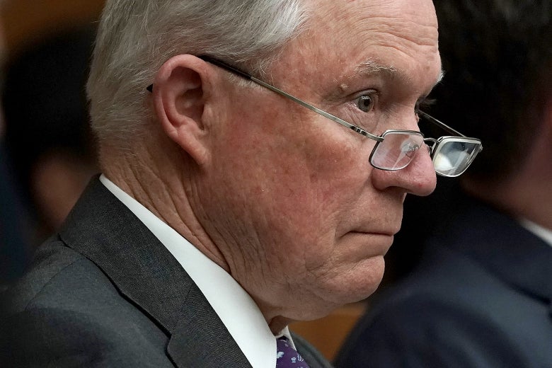 Attorney General Jeff Sessions attends the investiture ceremony for U.S. District Judge Trevor N. McFadden on Friday in Washington.